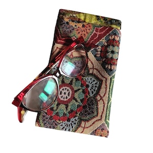 PS Cendrillon /Etui à lunettes à cliquet/ Etui à Tapisserie et tissu Japonais/ Pochette téléphone/ étui lunettes clic cla
