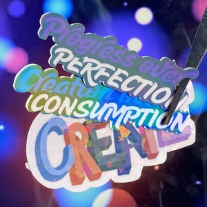 Creation & Perfection - Holographic Vinyl Stickers