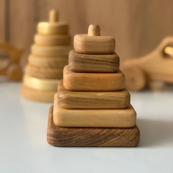 Wood Stacking Toy Etsy