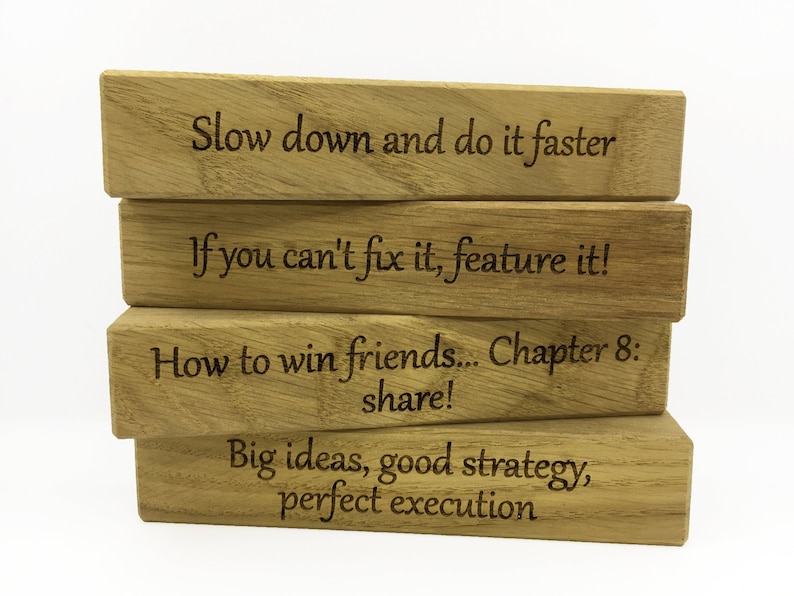 Personalized Wooden Rectangular Blocks, Personalized Quote Block