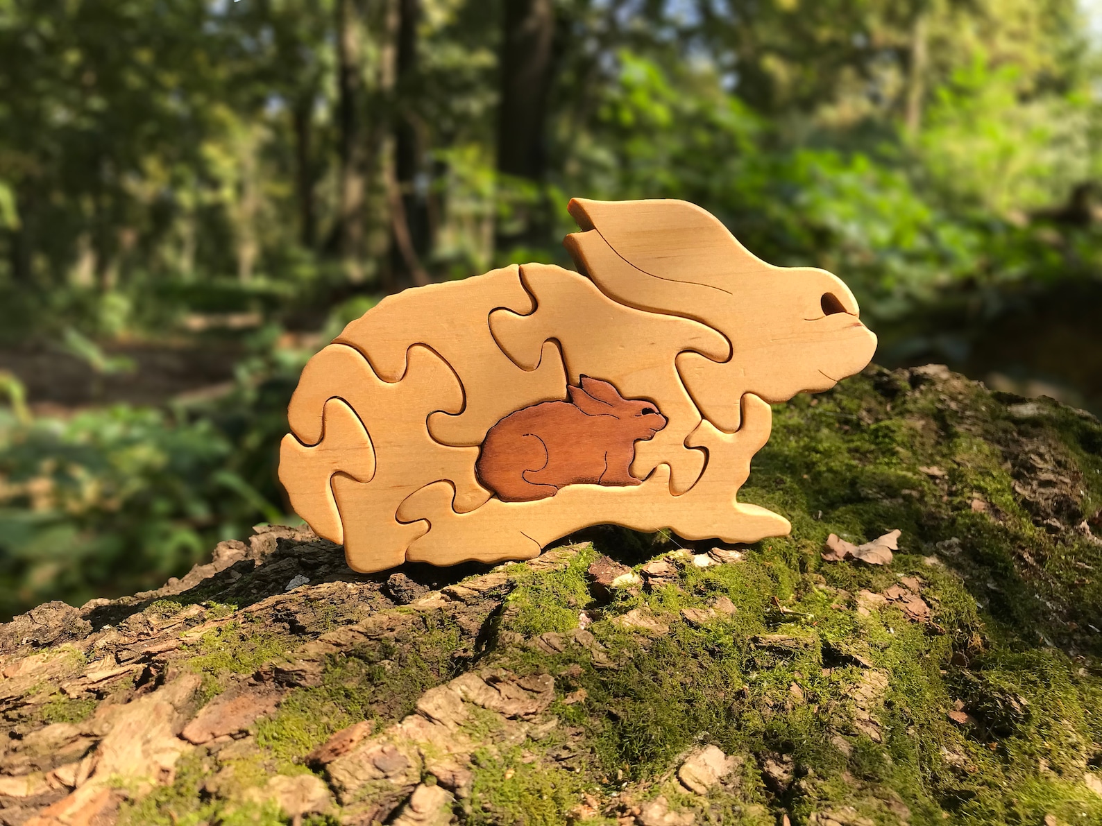 Wooden Puzzle Bunnies. Easter Bunny. Kids Toy. Puzzle Toy. Etsy