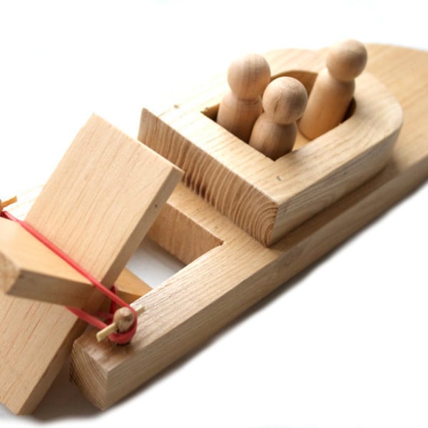 Wooden Toy Boat - Etsy