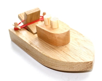 Eco-friendly Wooden Bath Toy Boat, Kids Wood Bath Toy, Small wooden boat, Bath Toys, Bath Boat