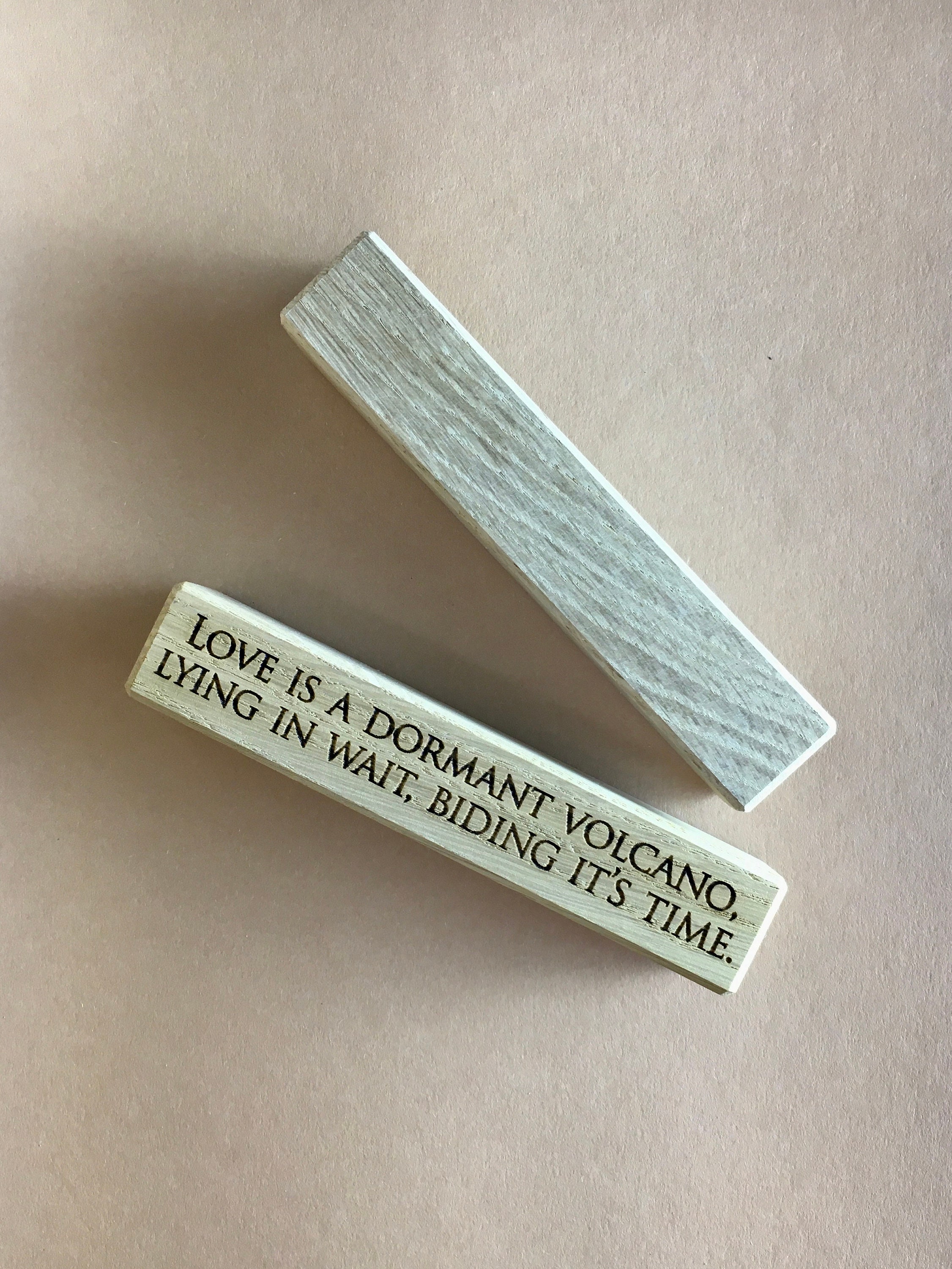 engraved wooden blocks