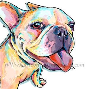 French Bulldog Art Print . Gift for the frenchie lover in your life
