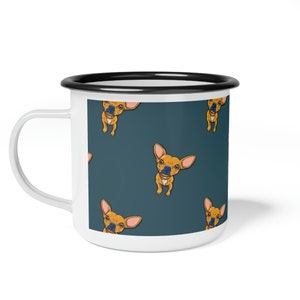 Chihuahua Mug, Chihuahua gift, Chihuahua Owner, Dog lover gift, Dog owner gift, Chihuahuas Enamel Camp Cup, Chihuahua mom Gift