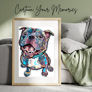 Fat and Happy Pit bull art print