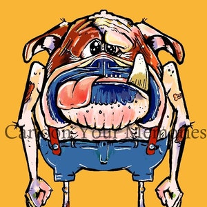 Téléchargement numérique Bulldog Impression artistique