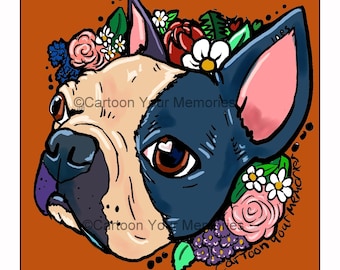 Instant Digital Boston Terrier Art Print