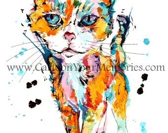 Stray cat art print