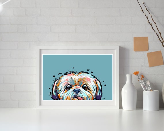 2 Piece Shih Tzu PJ Set - Watercolor 2 Piece Shih Tzu PJ Set - Watercolor