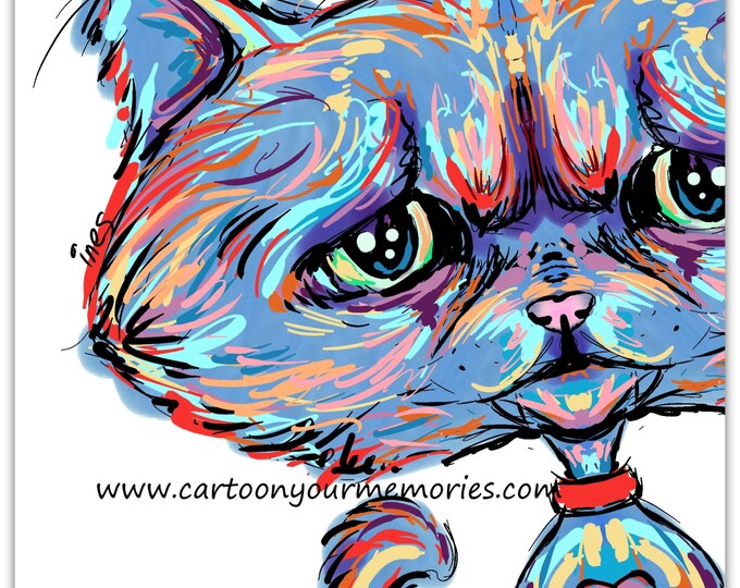 kitty cat  art print