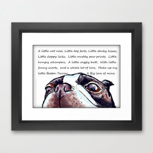 My little Boston Terrier art print image 2