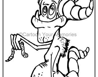 Kids Monster Party Coloring Page