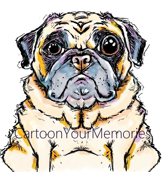 Cute Pug Doodle