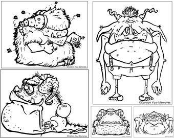 Kids Monster Party Coloring Pages