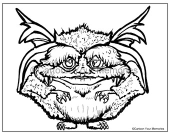 Kids Monster Party Coloring Page