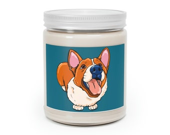 Corgi Candle, Corgi Gift For Dog Owner, Scented Soy Dog Candle, Dog Mom Gift, Corgi Lover Gift,Corgi mom