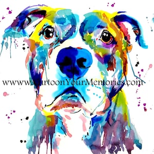 Pit bull art print