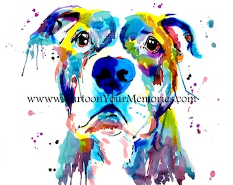 Pit Bull Kunstdruck