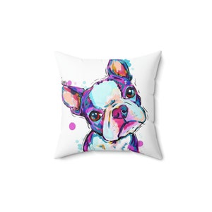 Boston Terrier Pillow | Fiance Gift | Dog Lover Gift | Stuffed Dog Pillow | Housewarming Gift | Dog Accent Pillow | Wedding Gift | Pet Gift