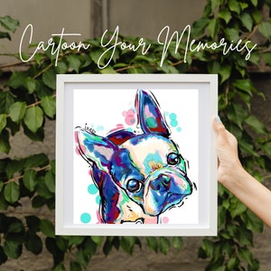 My little Boston Terrier  art print
