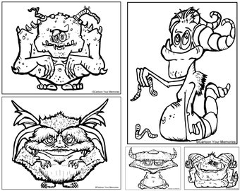 Kids Monster Party Coloring Pages