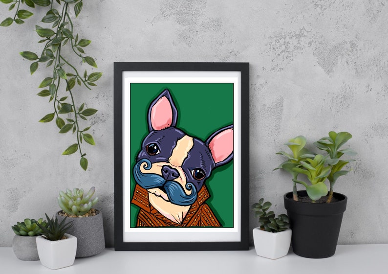 Instant download Boston Terrier Art Print image 2