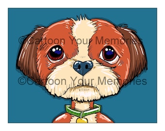 Printable Shih Tzu Art Print