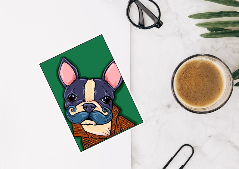 Instant download Boston Terrier Art Print image 3