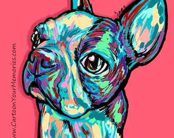 My little Boston Terrier  art print