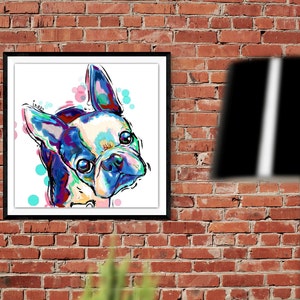 My Little Boston Terrier Art Print - Etsy