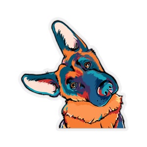 Deutscher Schäferhund Aufkleber - Aufkleber, Vinyl-Welpenaufkleber, Hundeliebhaber Geschenk, Aufkleber für Laptop und Wasserflasche