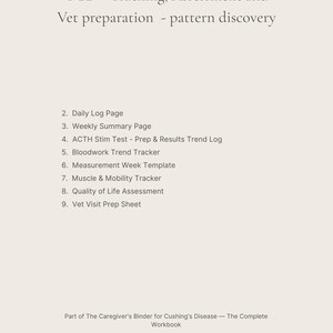 Cushing's Disease Dog Care Forms Bundle — 8 Trackers and Assessments | Digital Download US letter