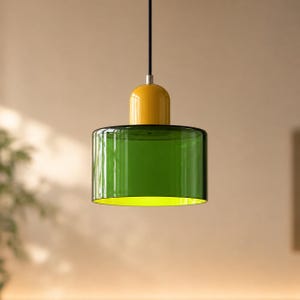 Moderne nordische Glas Pendelleuchte - Minimalist Hängelampe - Weinrot Deckenleuchte für Schlafzimmer Küche Cafe