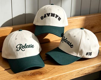 Custom Embroidered Trucker Hat Personalized Logo Hat Bachelor Party Caps Custom Text Hat Gift for Men Retro Varsity Two Tone Cap