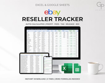 eBay-Händler-Tracker (Google Sheets), Flipping-Tracker-Tabelle, Gewinn-ROI-Steuer-Kilometer-Protokoll 2026