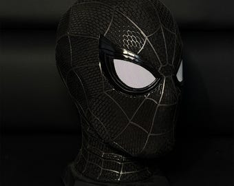 Black Brand New Day Spider-Man Cosplay Mask,With 3D face shell and magnetic lenses