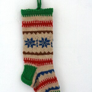 Handmade Christmas Stocking 100% Wool, Christmas Decor, Christmas Gift