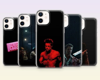 Fight Club Phone Case Brad Pitt Tyler Durden Cover for iPhone 17Pro,16,15,14, 13, 12, Samsung S26, S25, S24, S23Fe, A16, A56, Pixel 10, 9Pro