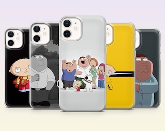 Family Guy Phone Case Peter Griffin Stewie Cover for iPhone 17Pro, 16, 15, 14, 13, 12, Samsung S26, S25, S24, S23Fe, A16, A56, Pixel 10,9Pro