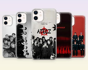 ATEEZ Phone Case K-Pop Korean pop Cover for iPhone 17Pro, 16, 15, 14, 13, 12, Samsung S26, S25, S24, S23Fe, A16, A56, Pixel 10, 9Pro