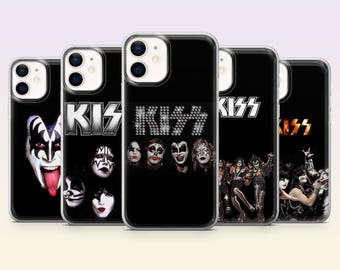 KISS Phone Case Music group Rock Cover for iPhone 17Pro, 16, 15, 14, 13, 12, Samsung S26, S25, S24, S23Fe, A16, A56, Pixel 10, 9Pro