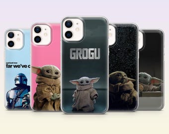 Baby Yoda Phone Case Grogu Star Wars fan Cover for iPhone 17Pro, 16, 15, 14, 13, 12, Samsung S26, S25, S24, S23Fe, A16, A56, Pixel 10, 9Pro