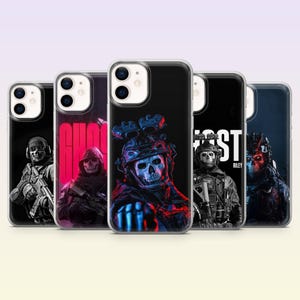 Cover per telefono Call of Duty Ghost COD per iPhone 17Pro, 16, 15, 14, 13, 12, Samsung S26, S25, S24, S23Fe, A16, A56, Pixel 10, 9Pro