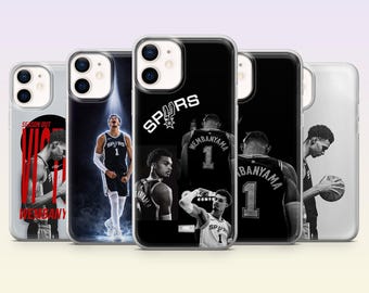 Wemby Phone Case Basketball Spurs Cover for iPhone 17Pro, 16, 15, 14, 13, 12, Samsung S26, S25, S24, S23Fe, A16, A56, Pixel 10, 9Pro