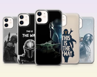 Mandalorian Phone Case Star Wars Baby Yoda Cover for iPhone 17Pro, 16, 15, 14, 13, 12, Samsung S26, S25, S24, S23Fe, A16, A56, Pixel 10,9Pro