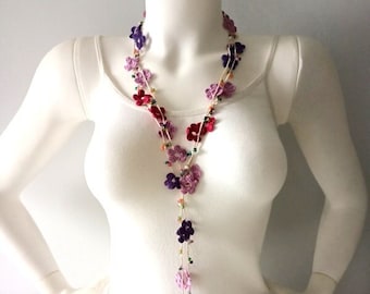 Collar turco oya, collar de ganchillo, regalo para ella, regalo de Navidad