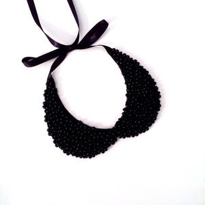 Peter Pan Collar, Black Peter Pan Collar Necklace, Peter Pan Collar, Collar Necklace,Girl Collar, Detachable Collar, Statement Necklace