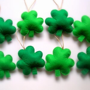 St. Patrick's Day Decoration, St . Patrick's Day Shamrock, Felt Shamrock, St. Patrick's Day Decoration, Green Felt Shamrock Ornaments